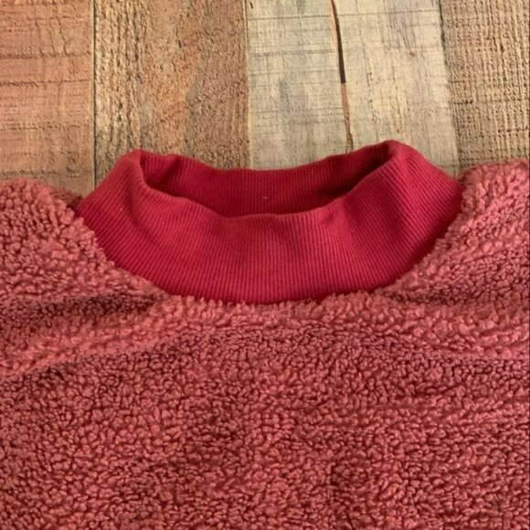 Fabletics womens size small red soft teddy bear pullover sweatshirt - Picture 7 of 8
